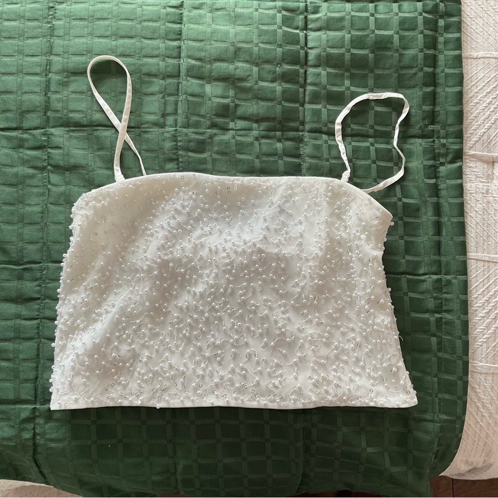 Abercrombie & Fitch Beaded Strapless Top